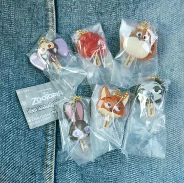 주토피아 아이스캔디 참 키링 컴플리트