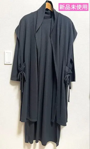 미사용 새상품 긴팔 앙상블 롱 원피스 그레이