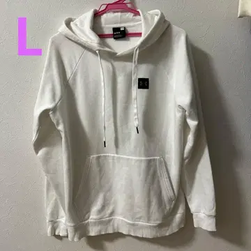 언더아머 화이트 후드티 L