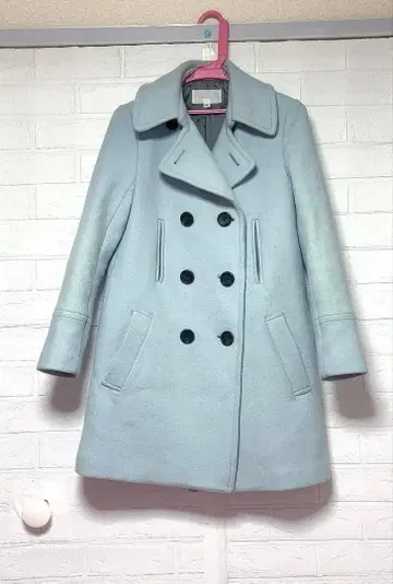 JILL STUART 라이트 그레이 더블 브레스트 피코트 S 사이즈