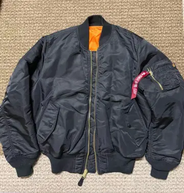 MA-1! ALPHA INDUSTRIES M 블랙 리버서블 쇼트 기장