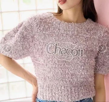 snidel x Chacott 콜라보 자카드 하프 풀오버