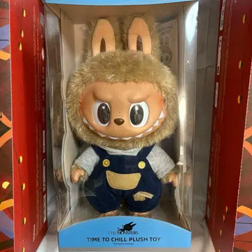 정품 POP MART LABUBU TIME TO CHILL 봉제 인형
