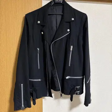 JOHN LAWRENCE SULLIVAN 블랙 더블 라이더 자켓