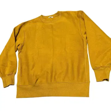 GU 헤비 웨이트 맨투맨 머스타드 L 사이즈 트레이닝복