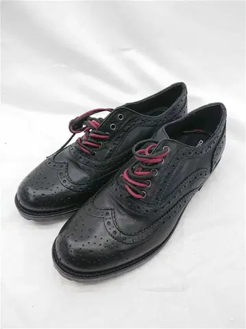 오로스쿠로 이탈리아제 가죽 윙팁 신발 38 블랙
