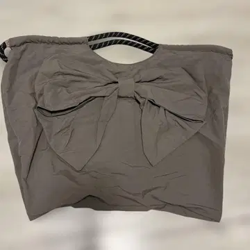 시마무라 MUMU 대용량 빅 리본 토트 브라운