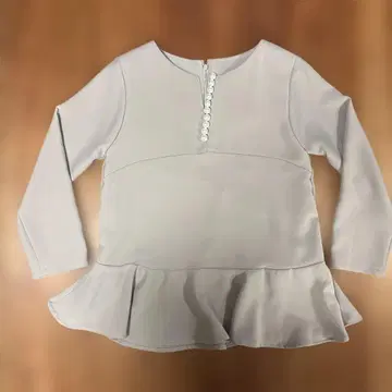 펄 플럼 페플럼 블라우스 베이지 핸드메이드