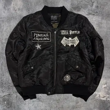 GLADNEWS 봄버 자켓 블랙 헤이세이 Y2K 그런지 기믹