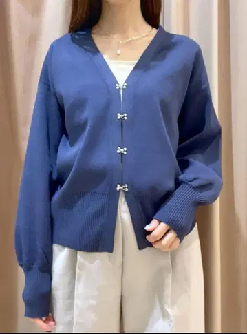 VIS 스마트 V넥 후크 디자인 가디건