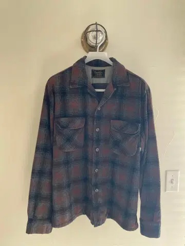 70s sportsman 울 셔츠 섀도우 체크 빈티지