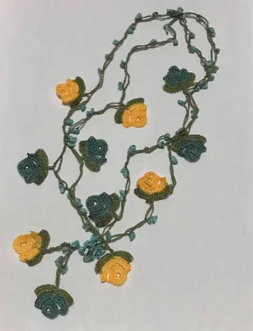 오야 목걸이 터키 핸드메이드 꽃 자수 액세서리