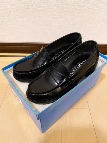 HARUTA 블랙 로퍼 4603 22.5cm