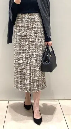 띠어리 럭스 Eton 트위드 Renka 스커트 트위드 스커트