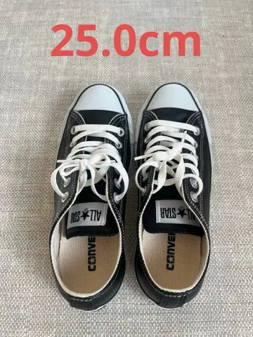 컨버스 올스타 블랙 가죽 스니커즈