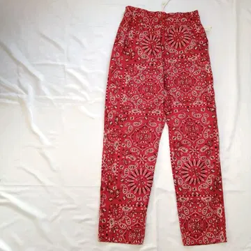 [ 새상품급 ] COOKMAN 페이즐리 무늬 이지 팬츠 빨간색