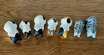 고멘네코 2 고양이 피규어 세트 7개 세트