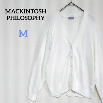 매킨토시 철학 코튼 혼방 가디건 화이트 겉옷 삼양상회