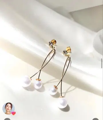 더 벨 펄 후프 귀걸이 웨이브