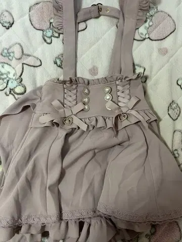 레이스업 서스펜더 부착 치마바지 리즈리사 LIZLISA