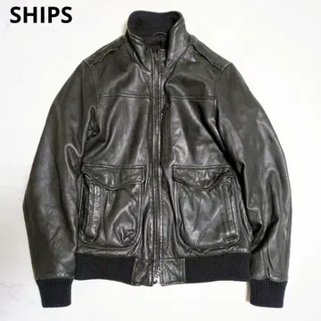 쉽스 가죽 자켓 라이더스 A-2 램 가죽 블랙 M