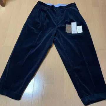 미사용 새상품 BEAMS PLUS 2 Pleats 코듀로이 테이퍼드 팬츠
