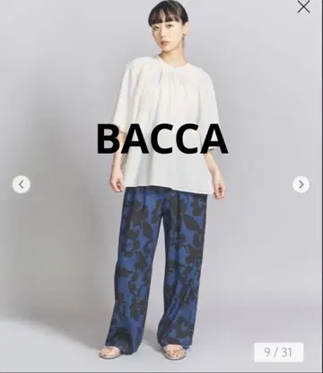 최종 가격 인하 BACCA 셰이드 플라워 새틴 이지 팬츠 여성용