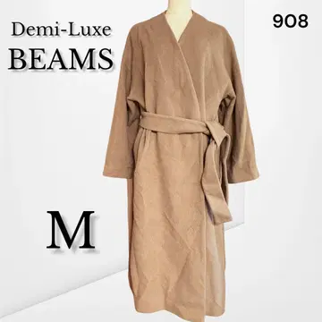 [ 데미룩스 빔즈 ] 노카라 가운 코트 벨트 포함 고급 실루엣 M 상당