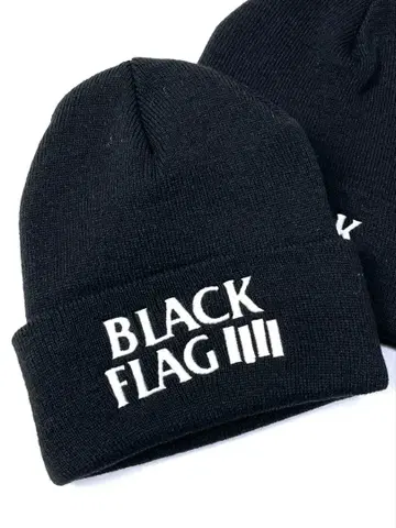 BLACK FLAG 블랙 플래그 로고 니트 캡