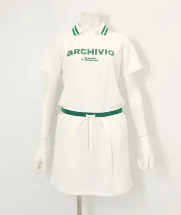 새상품 ARCHIVIO 신상 폴로 원피스 화이트 S