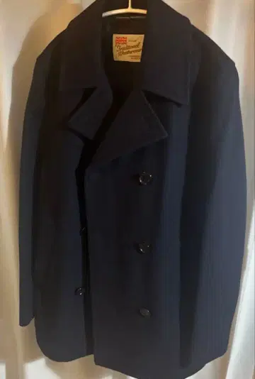 트래디셔널 웨더웨어 네이비 피 코트 사이즈 40