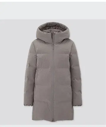 유니클로 심리스 다운 숏코트 그레이