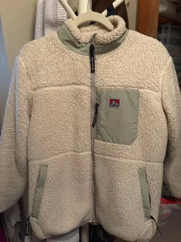 BEN DAVIS 플리스 자켓 크림색