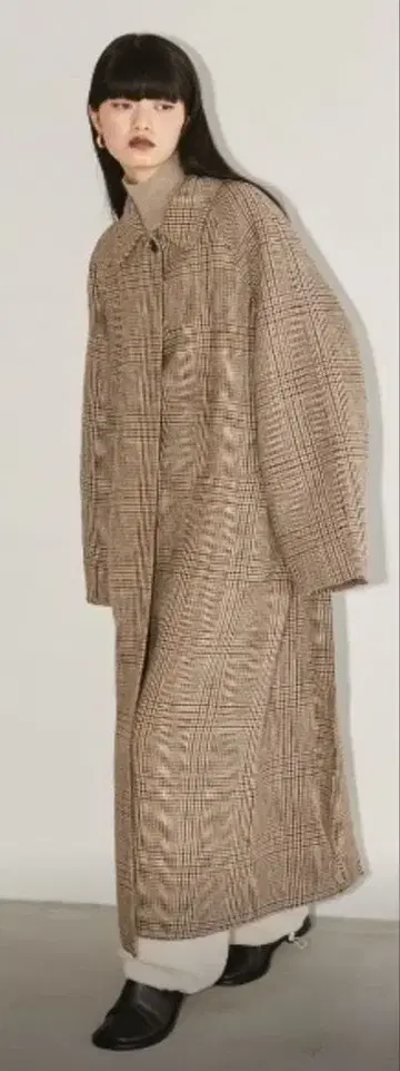 TODAYFUL 스텐 칼라 체크 코트