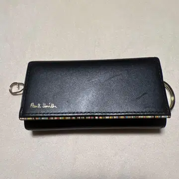 폴 스미스 블랙 가죽 키케이스