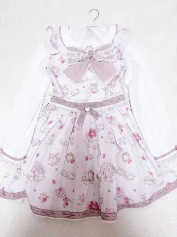 LIZLISA Salon de Fraise 패턴 원피스 핑크