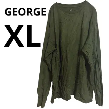 GEORGE [ XL ] 올리브 그린 긴팔 티셔츠