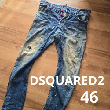 DSQUARED2 데미지 가공 슬림 핏 데님 청바지