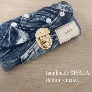 데님 리메이크 지갑