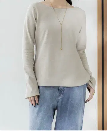 [ 미사용 새상품 ] crewre 2way 허니콤 써멀 티셔츠