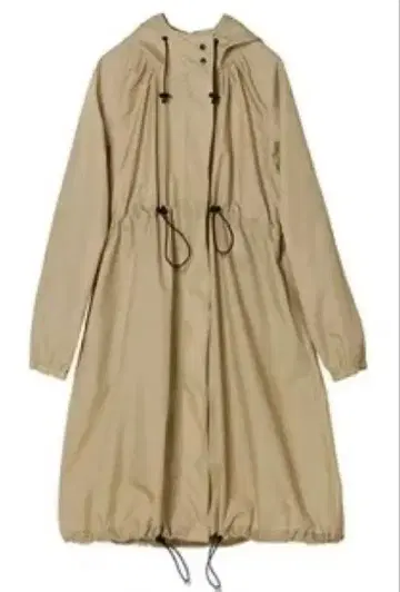 Wpc. 발수 가공 레인코트 여성용 프리 사이즈 베이지 수납 파우치 포함