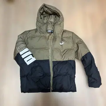 PUMA 다운 자켓 올리브 그린/블랙