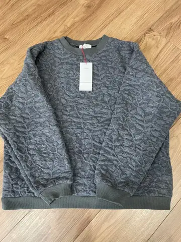 반값 인하 택 포함 새상품 YARRA 그레이 맨투맨 트레이닝복 꽃 퀼팅