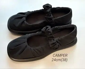 CAMPER ONDA 블랙 플랫슈즈 24cm 38