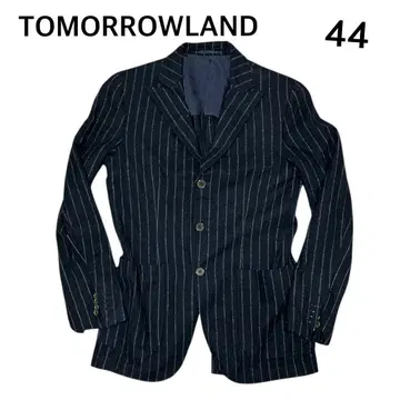 새상품급 TOMORROWLAND 스트라이프 자켓 44 네이비