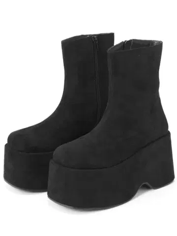 그레일 스웨이드 통굽 부츠 24.0cm