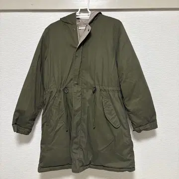 후드 부착 올리브 다운 코트 베이지 모즈 코트 리버서블 2WAY