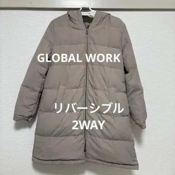 후드 부착 올리브 다운 코트 베이지 모즈 코트 리버서블 2WAY