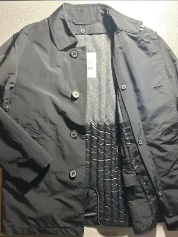 매킨토시 충전솜 라이너 포함 스텐카라 코트 트로터 블랙