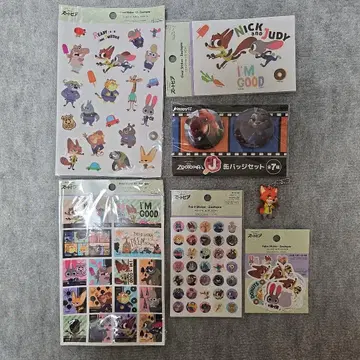 주토피아 캔 배지 씰 스티커